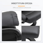 Relaxable Relaxable Armchair Massive With footrests and remote control, black - Borgè