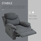 Relaxable Ergonomic Chair Relaxable Armchair With Reclinable backrest and footrests - Borgè
