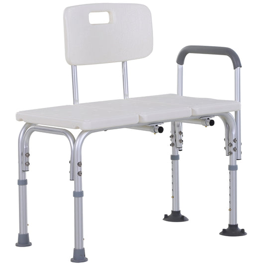 shower chair and tub adjustable height 6 non-slip levels 79x57x80-92cm