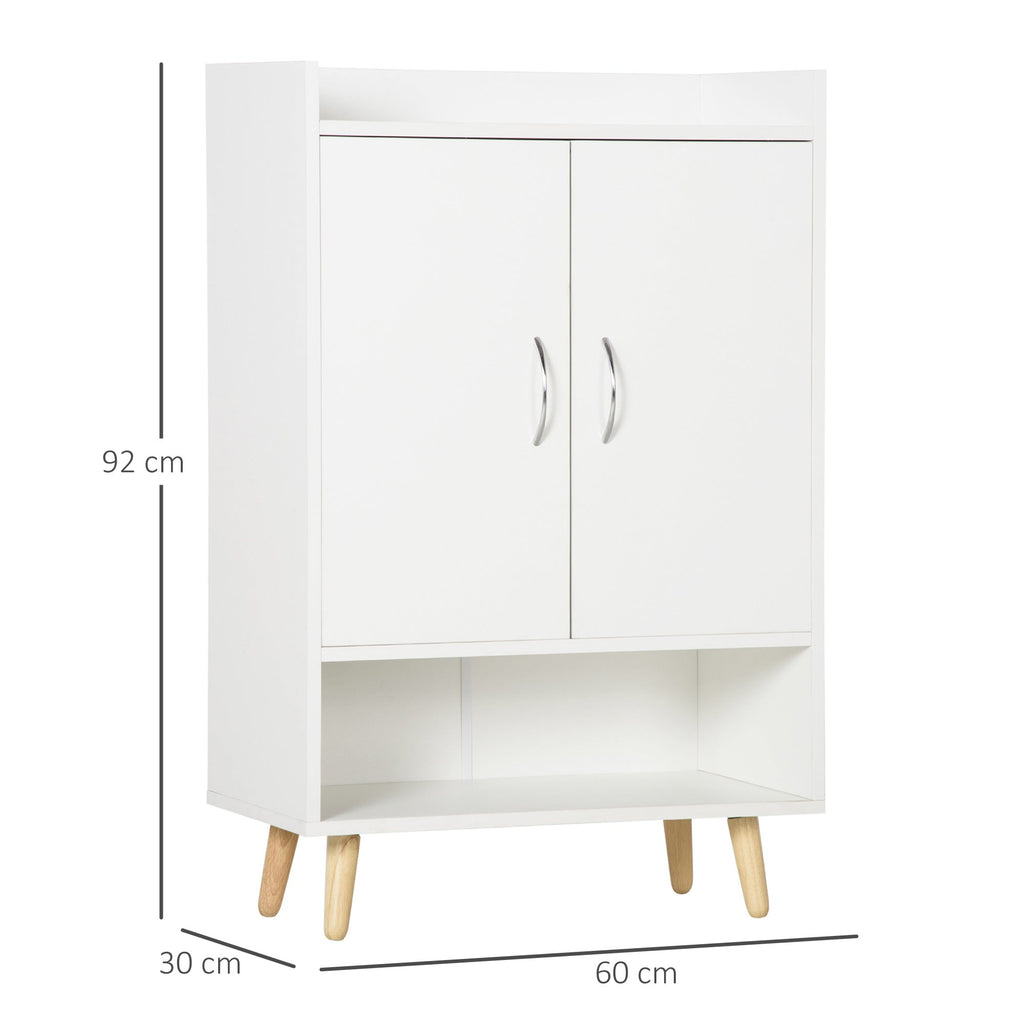 Mobile Mobile Board Wooden Wood Road with open shelf, Design Shoeing Wardrobe for Entrance, 60x30x92cm - Borgè