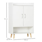 Mobile Mobile Board Wooden Wood Road with open shelf, Design Shoeing Wardrobe for Entrance, 60x30x92cm - Borgè