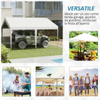 ARMENIA | Portable Garage 4x4m with UV, Rain and Wind Proof Canopy for Vehicles, Weddings and Parties - White - Borge' Group Limited