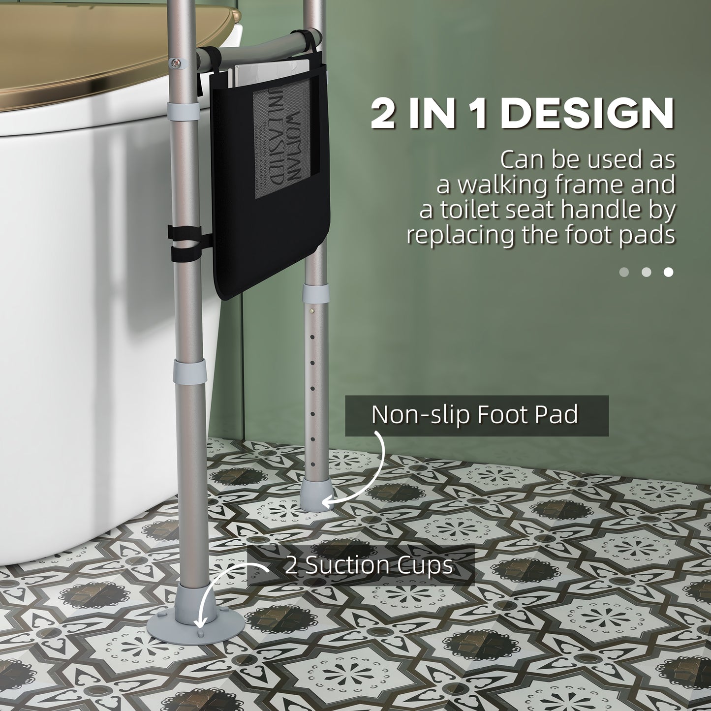 Homcom Water support with height adjustable armrests and width with 2 windy feet - Borgè