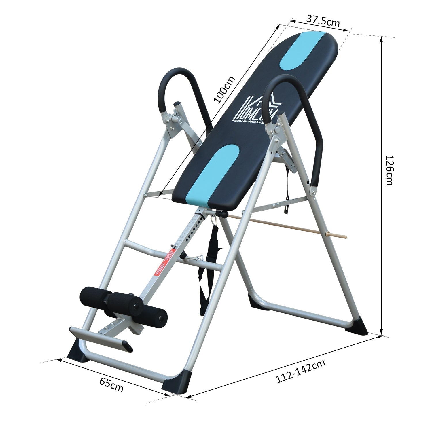 Padded Professional Inversion Bench Pennel, Board of Reversal Table, 65x112-142x126cm - Borge' Group Limited