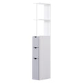 Bath column cabinetry saving wooden, white and Grey, 15x33x136cm - Borgè