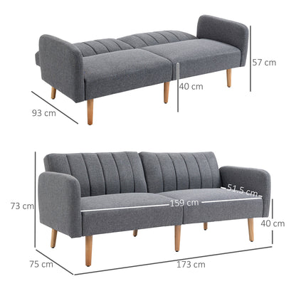 DAKOTA | Grey 2 Seater Sofa Bed with Reclining back rest - Borgè