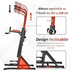Folding station Multiuse training, tractions bar, Roman chair - Borgè