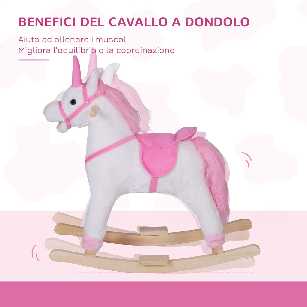 White-Pink Rocking Unicorn | 3+ - Borgè