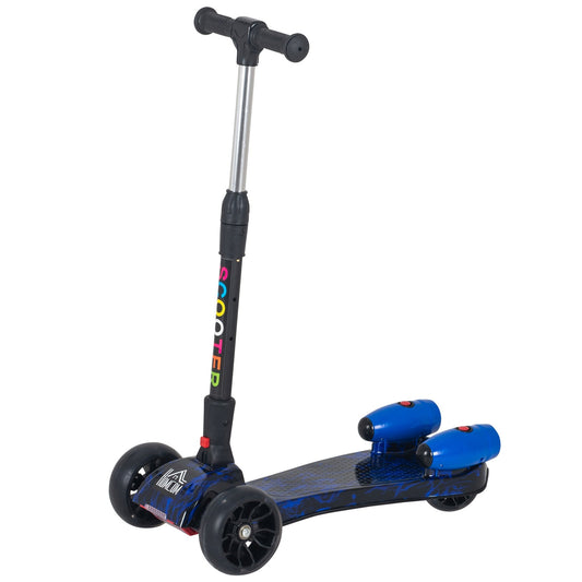 Folding and adjustable scooter for small children 3-8 years, blue - Borgè