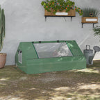 Steel Garden Greenhouse with PE Coating, Roller Doors and Windows, 180x140x80cm, Green - Borge' Group Limited