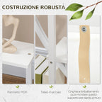 5-Tier Crescent-Shaped Indoor/Outdoor MDF and Steel Flower Stand, 50x30x160cm, White - Borge' Group Limited