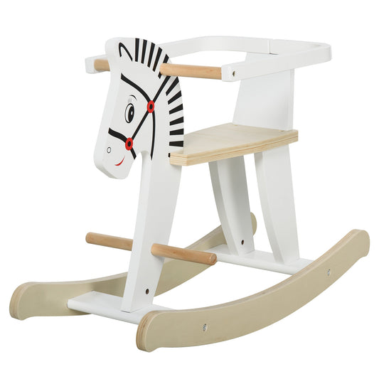 Homcom Cavallo for children for children 1-3 years in wood - white - Borgè