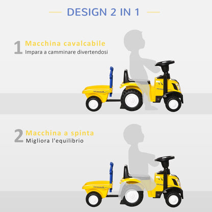 YELLOW TRACTOR | Push Car for children 12-36 months