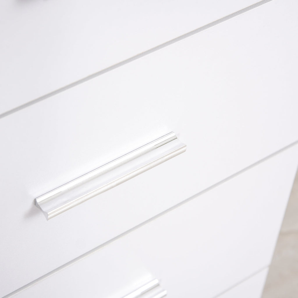 Desk for home and wooden office, white, 90x35x73cm - Borgè