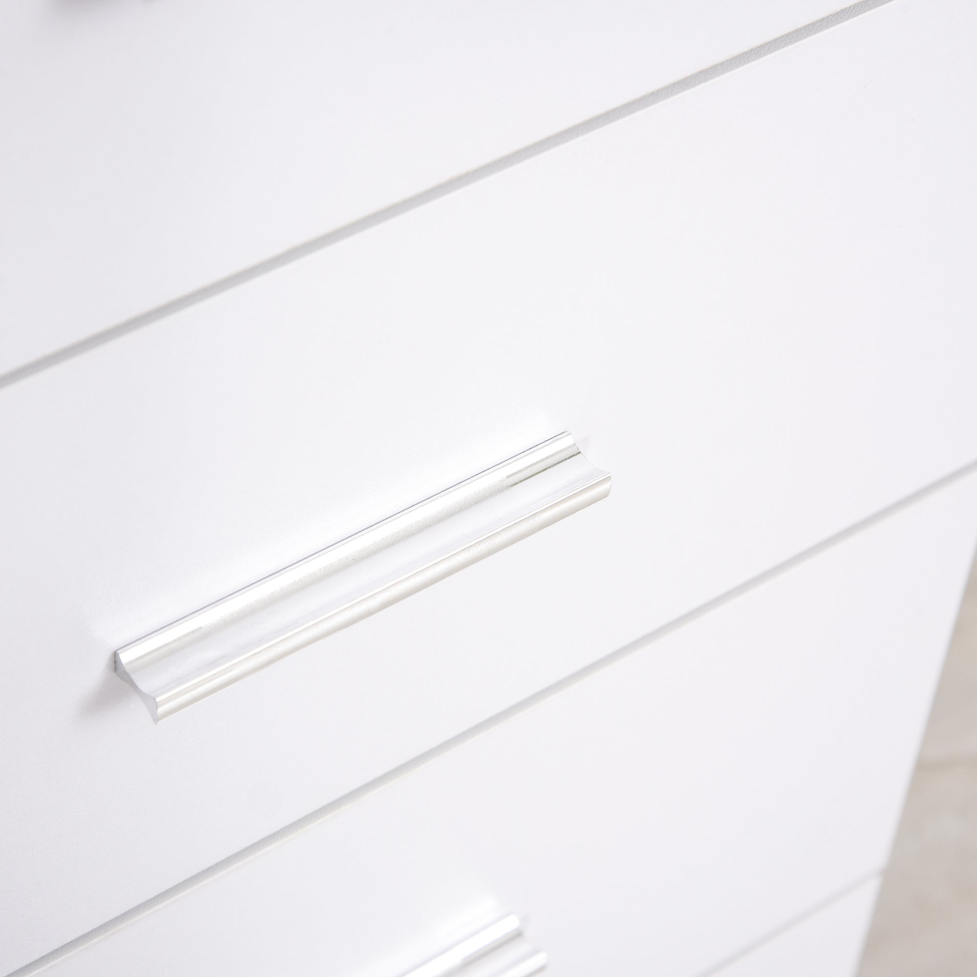 Desk for home and wooden office, white, 90x35x73cm - Borgè