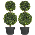 sets with 2 realistic spheres with vase included, reinforced and grass of 2 cm. - Borgè