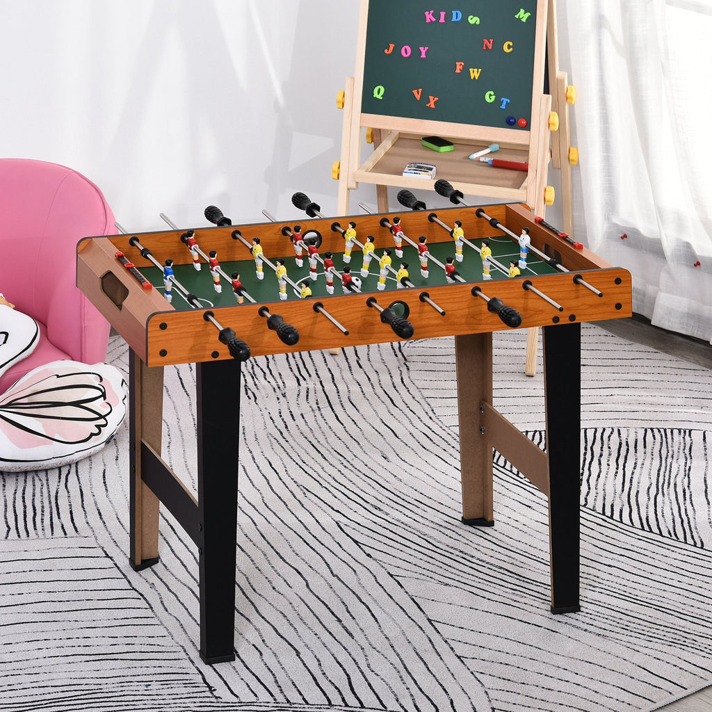 Wooden Table Football with 22 Players in 3:4:3 Formation, 2 Balls and 2 Scoreboards Included 84.5x40x61.2cm - Borge' Group Limited