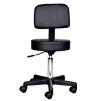 Stools with back of the swivel chair lounge in eco -leather adjustable height black height - Borgè