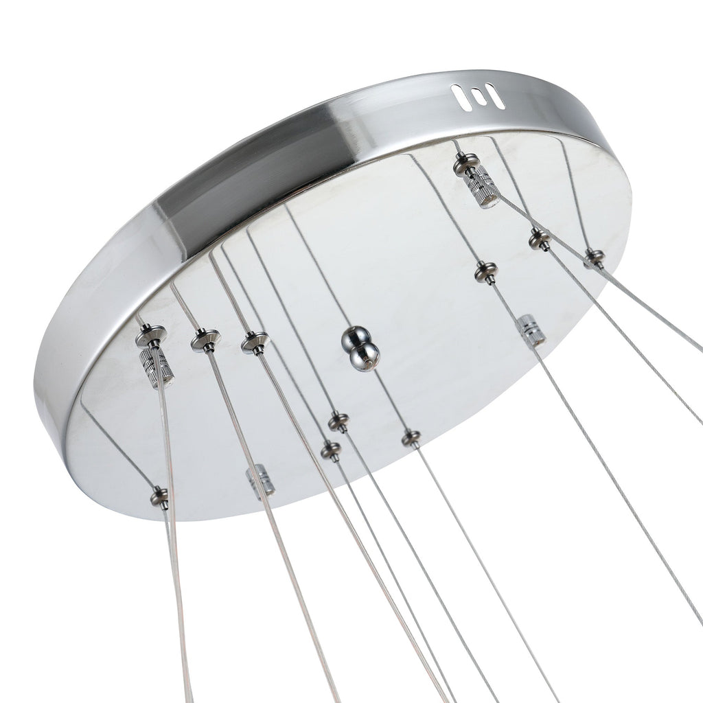 suspension crystal chandelier with 3 adjustable LED lights ф60 x 110cm - Borgè