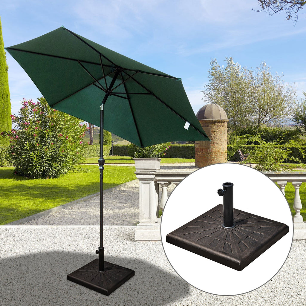 Square Resin Umbrella Base for Ø3.8/4.8cm Poles, 47x47x32cm - Borge' Group Limited