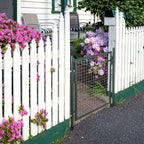 Garden gate in steel with lock and 3 keys, 97x150cm, green - Borge' Group Limited