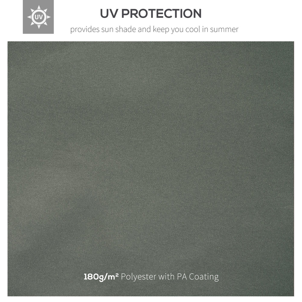 Outsunny coverage for gazebo 4x3 m at 2 levels in polyester with straps and 10 drainage holes, dark gray - Borgè