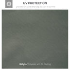 Outsunny coverage for gazebo 4x3 m at 2 levels in polyester with straps and 10 drainage holes, dark gray - Borgè