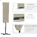 Waterproof Umbrella Cover, Tear-Resistant Garden Umbrella Cover, Khaki Φ63 x 164cm - Borge' Group Limited