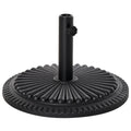 14kg HDPE Round Umbrella Base for Ф35-38-48mm Poles, Ø49x32A cm, Black - Borge' Group Limited