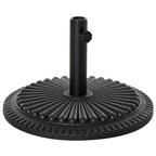 14kg HDPE Round Umbrella Base for Ф35-38-48mm Poles, Ø49x32A cm, Black - Borge' Group Limited