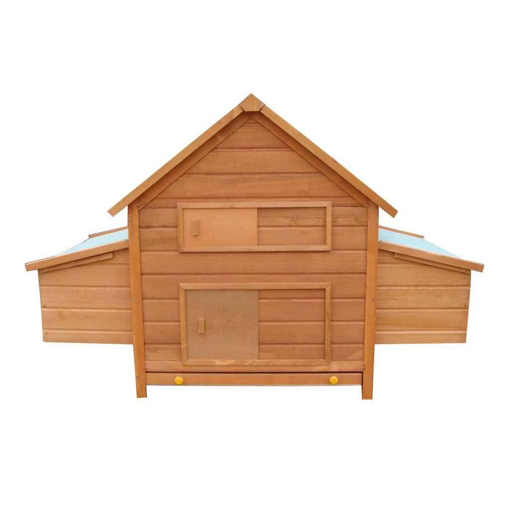 Wooden Chicken Coop with Waterproof Roof, Prefabricated Outdoor Chicken Coop, 160x98. 5x107cm - Borge' Group Limited