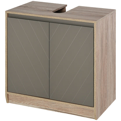 Sottolavabo cabinet in MDF with labor for sink with 2 adjustable shelves and 2 60 x 30 x 60cm - Borgè