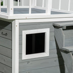 PAWHUT CASETTE FOR DOG WITH THE SCALETTA terrace and window 121x77x78cm Light Grey - Borgè