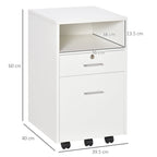 Vacket of office drawer, for desk holder and printer door, 2 keys, white - Borgè