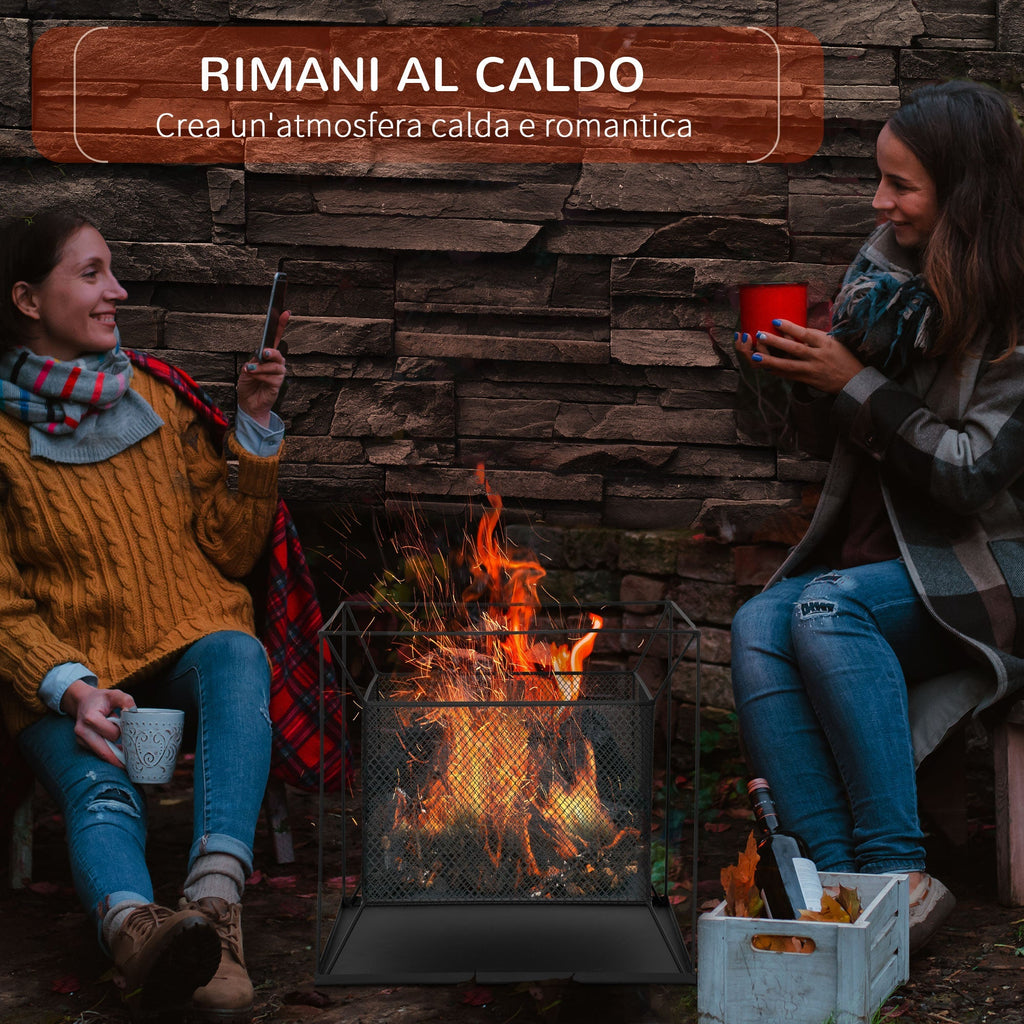 Portable Black Garden Firepit / Brazier - Borgè