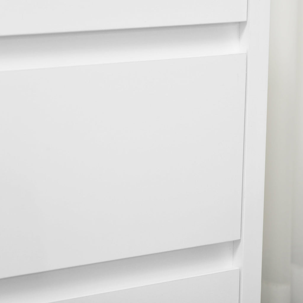 Homcom 3 -drawer chest of drawers in white chipboard for bedroom, study and living room, 70x37x75cm - Borgè