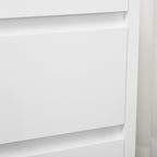 Homcom 3 -drawer chest of drawers in white chipboard for bedroom, study and living room, 70x37x75cm - Borgè