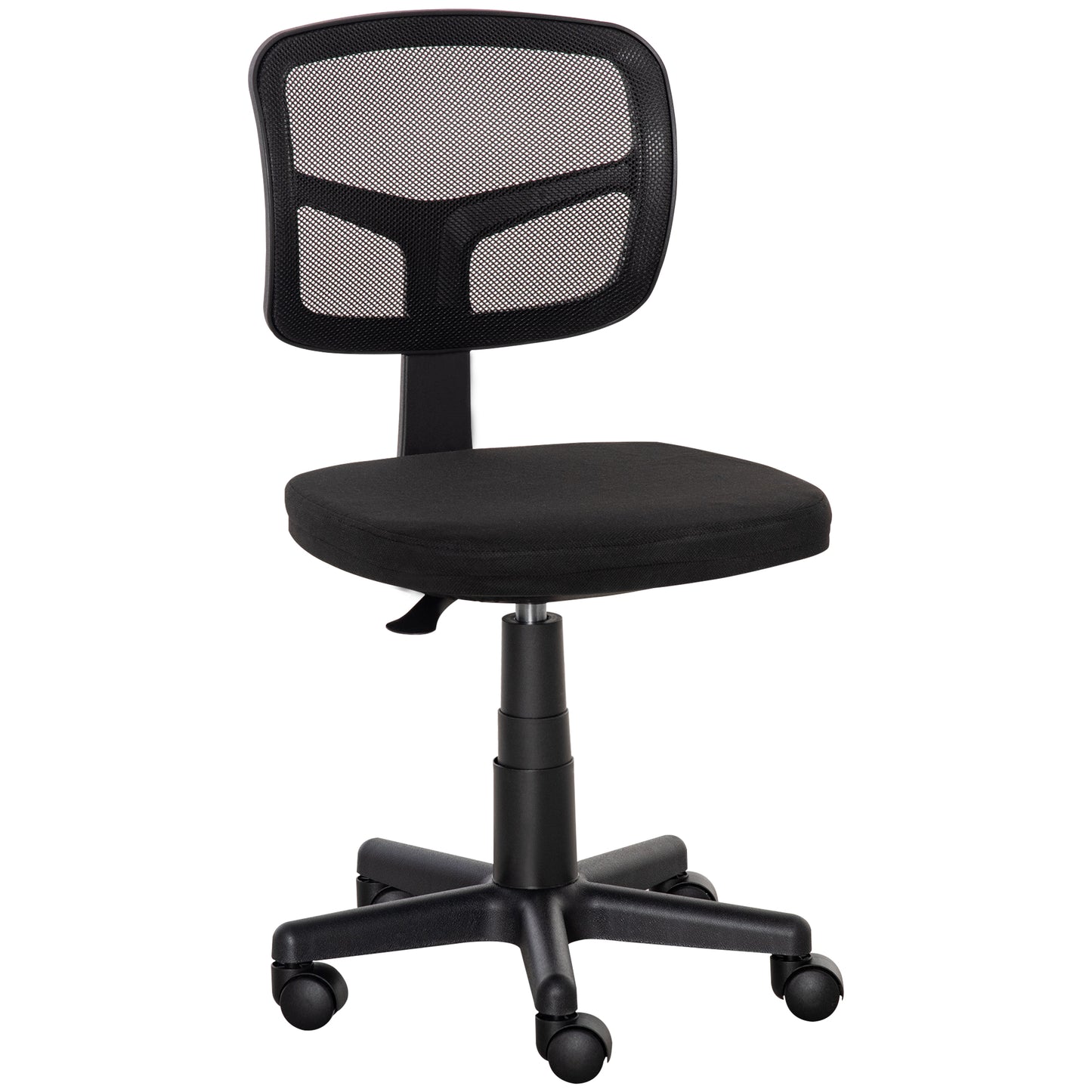 Ergonomic office chair on the net without armrests and height, black - Borgè