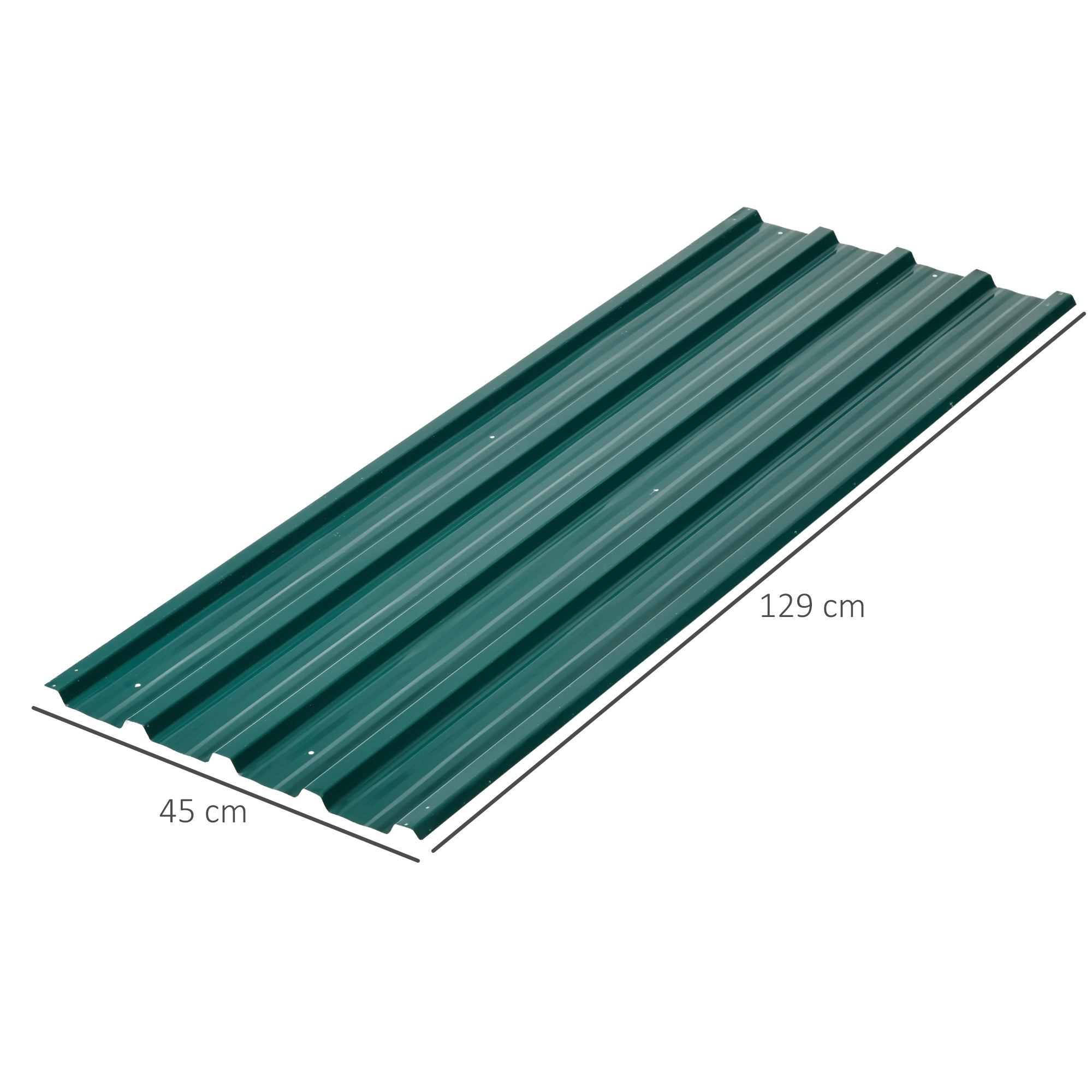 Outsunny set 12 spare panels 129x45 cm for green galvanized steel garden houses - Borgè
