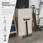 Homcom roller stand at adjustable metal height, folding design and space-saving, 44x50x68-110 cm - Borgè