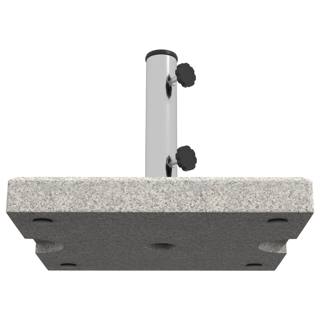 Base Outsunny for garden umbrella 25kg for Ã˜32mm poles, Ã˜38mm and Ã˜48mm, in granite and stainless steel, 38x38x38 cm, gray - Borgè