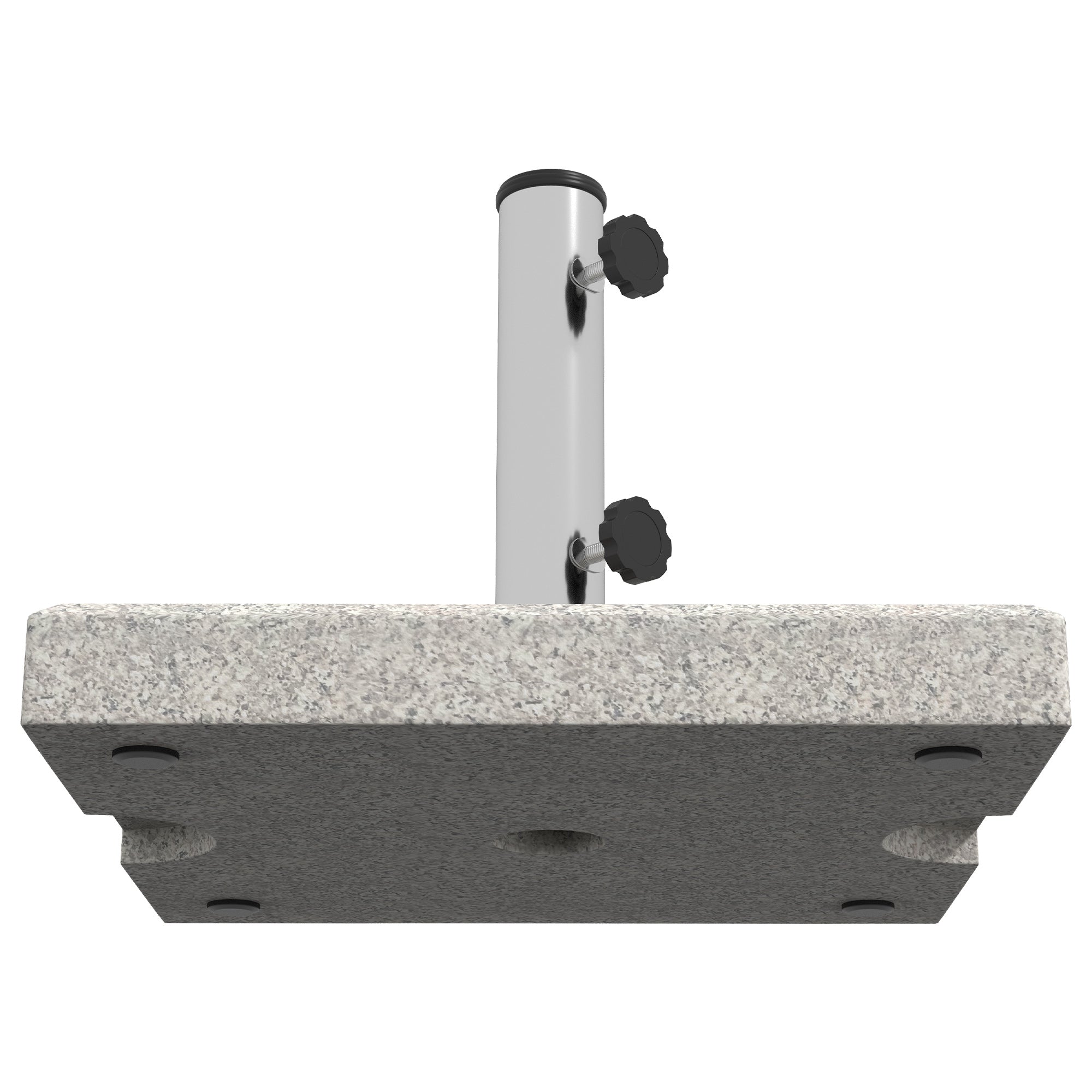 Base Outsunny for garden umbrella 25kg for Ã˜32mm poles, Ã˜38mm and Ã˜48mm, in granite and stainless steel, 38x38x38 cm, gray - Borgè
