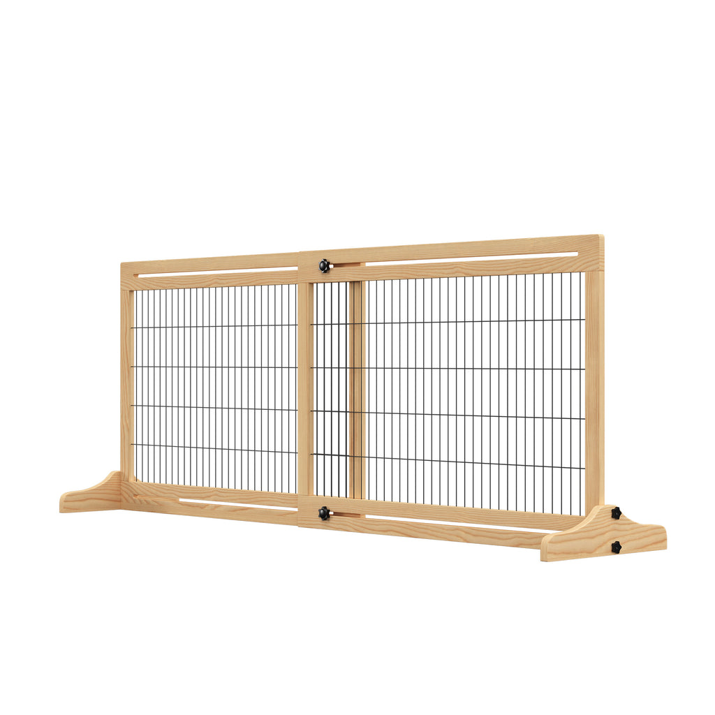 PAWHUT DOGLE FOR DOG ERBAND IN INTERNAL WOOD, 104-183x36x69cm, Wooden color - Borgè