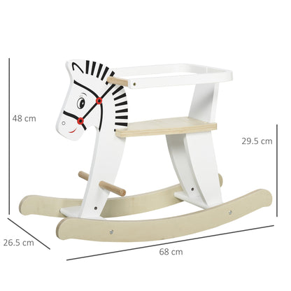 Homcom Cavallo for children for children 1-3 years in wood - white - Borgè