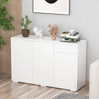 Multiuse cabinet 2 drawers and 2 pressure cabinets, white, white - Borgè