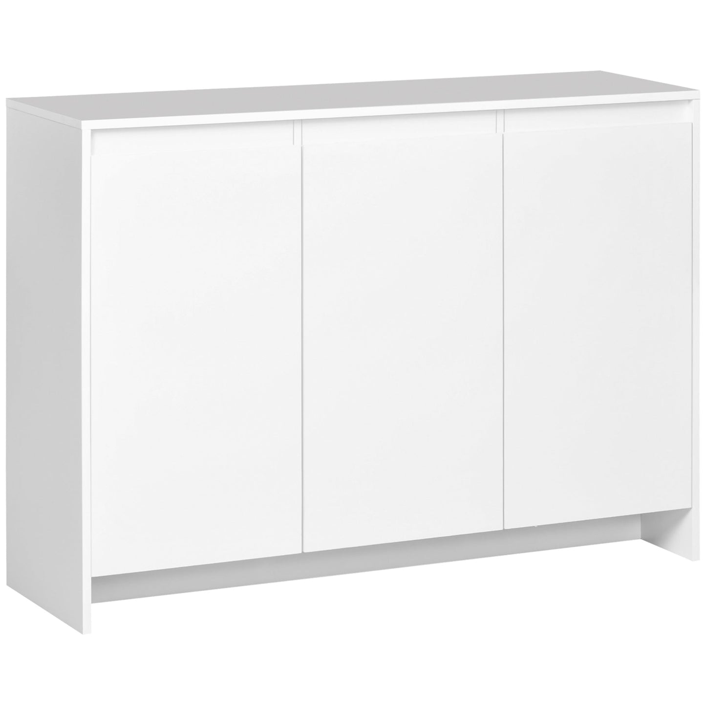 Homcom Modern Credenza to 12 internal shelves in chipboard for kitchen, living room and entrance, 120x35x85 cm, white - Borgè