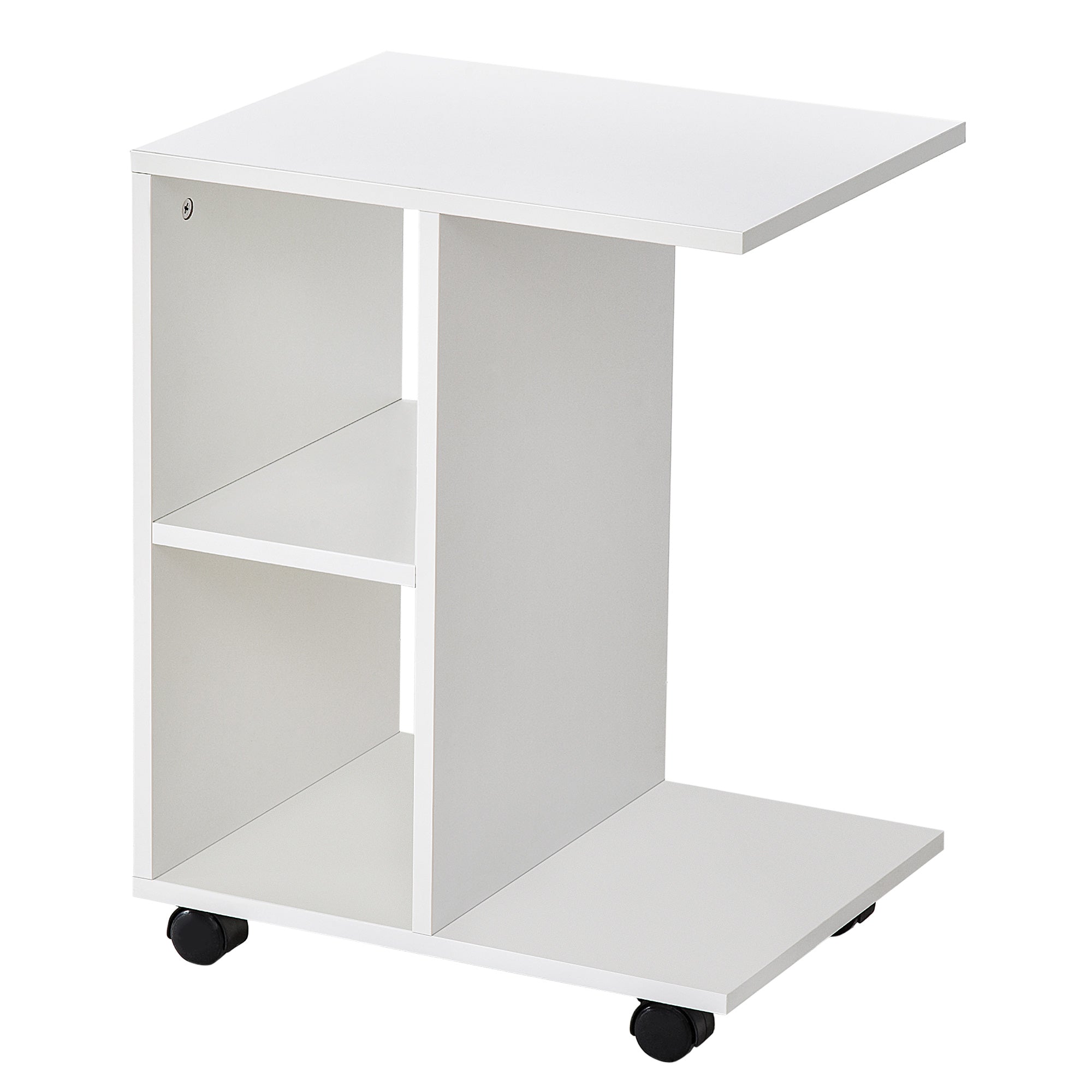 TABLE FROM CLOW WITH 2 OPEN BOARDS AND 4 NUTH RUNE ROOMS, IN TRUCIOLA, 45x35x58cm, White - Borgè