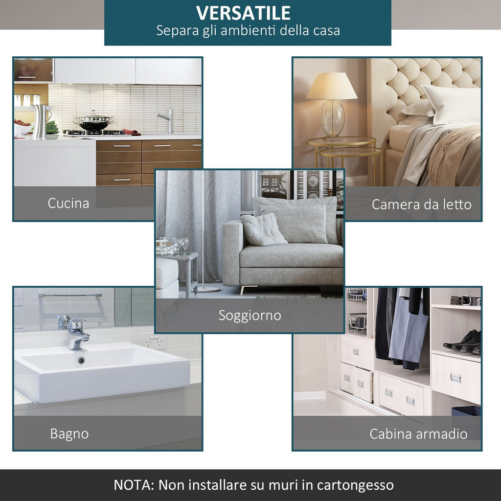 set binary accessories for sliding door in steel, black - Borgè