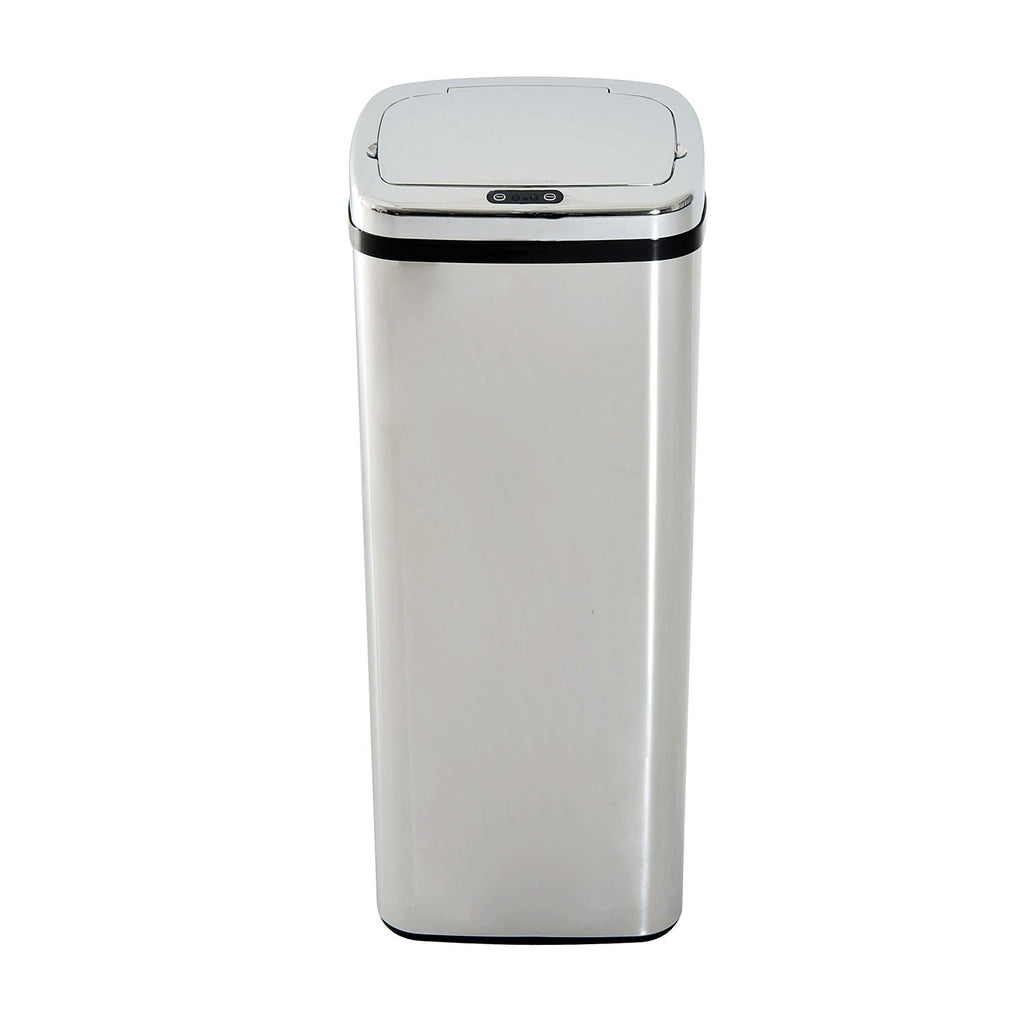 rectangular waste basket in stainless steel with infrared sensor, 50l - Borgè