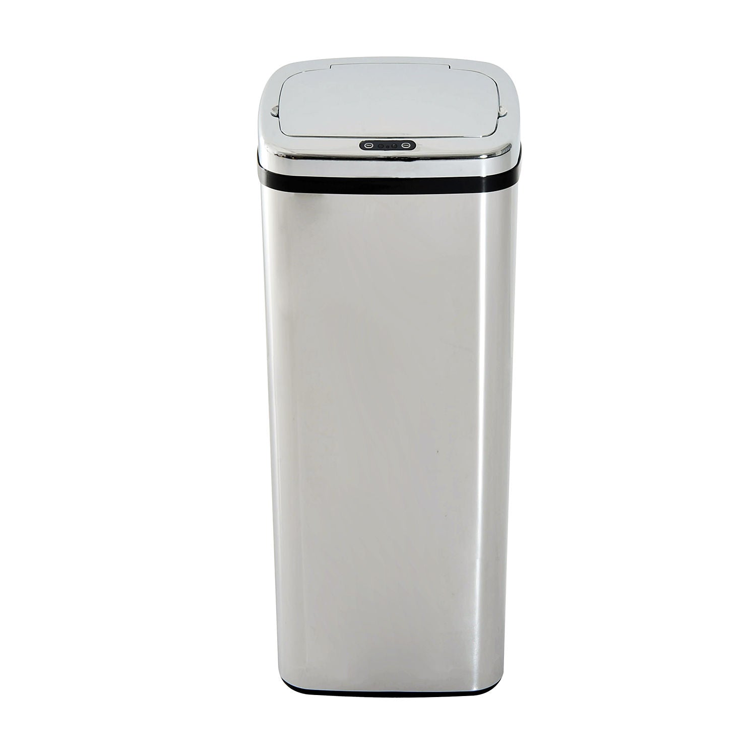 rectangular waste basket in stainless steel with infrared sensor, 50l - Borgè